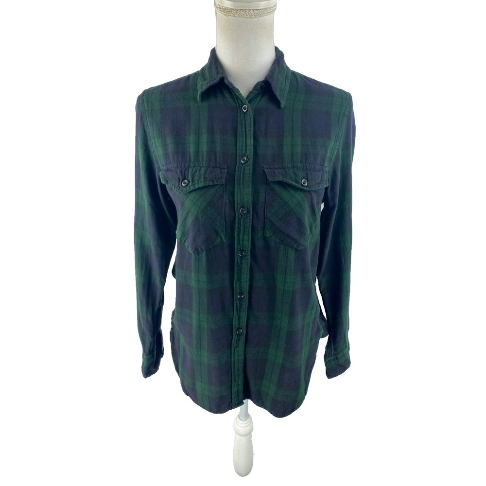 Denim & Supply Ralph Lauren RL Surplus Flannel Button Blouse S Plaid Tartan